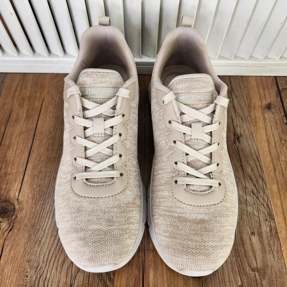 Skechers BOBS B Flex Encore Move Womens Size 8.5 Taupe Memory Foam Shoes 117350